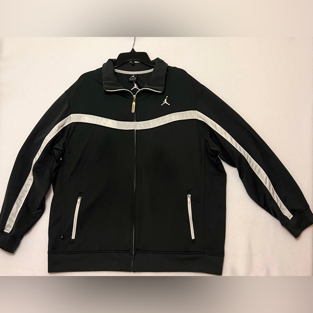 Jordan Nike Jumpman Light Track Jacket - Dark Gray & White - Size XL